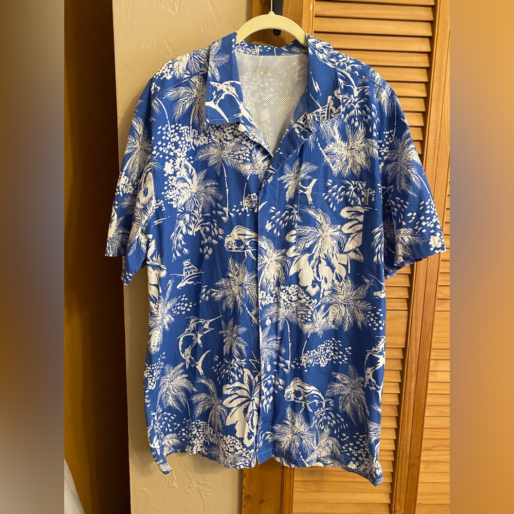 Columbia Men’s Short Sleeve Shirt Button Down Fishing PFG Size Large